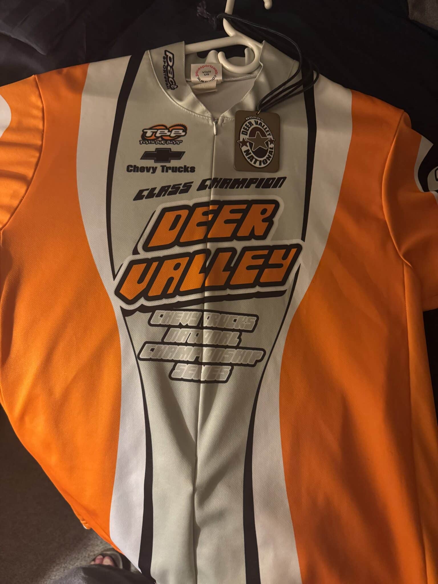 NORBA Deer Valley National class champion jersey with gold medal, Chevy Trucks National Championship Series, 1999